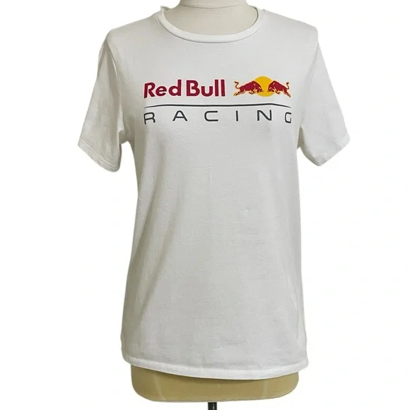 RED BULL Racing White Short Sleeve Graphic Tee Gives You Wings - Picture 1 of 7